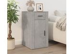 The Living Store Armadio Da Ufficio Grigio Cemento 40X49X75 Cm Materiale Legno