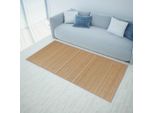 The Living Store Tappeto In Bambù 100 X 160 Cm Marrone