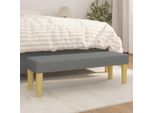 The Living Store Panca Grigio Scuro 100X30X30 Cm Tessuto