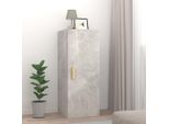Maison Exclusive - Armadio A Muro Grigio Cemento 34,5X34X90 Cm Materiale Ligneo