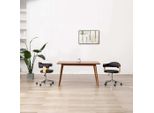 The Living Store Sedia Da Pranzo Girevole In Legno Curvato Nero Ed Ecopelle