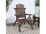 The Living Store Sedia Da Giardino 68X86X103 Cm In Legno Massiccio Di Abete Rosso