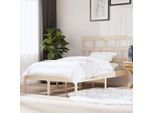 The Living Store Letto In Legno Massiccio Di Pino 120X200 Cm