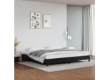 The Living Store Struttura Letto Nera 200X200 Cm In Ecopelle