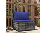 The Living Store Divano Da Giardino Con Cuscini In Poly Rattan Grigio