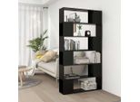 Vidaxl Libreria Divisoria Nera 100X24X188 Cm - Libreria - Scaffale - Divisorio - Libreria