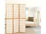 The Living Store Paravento 3 Pz. Paravento Pieghevole Stile Giapponese 120X170 Cm
