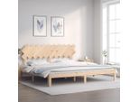 The Living Store Letto In Legno Massiccio Con Testiera 200X200 Cm