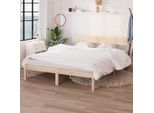 The Living Store Letto In Legno Massiccio Di Pino 150X200 Cm