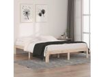 The Living Store Letto In Legno Massiccio 150X200 Cm
