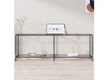 The Living Store Konsolentic Trasparente 220X35X75,5 Cm Vetro Cuore
