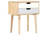 The Living Store Comodino 47 X 35 X 59 Cm In Legno Massiccio Di Mango