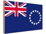 Vianmo Insegna In Legno 30X40 Cm Bandiera Cookinseln Flag Of Cook Islands
