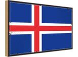Vianmo Insegna In Legno 30X40 Cm Bandiera Islands Retro Flag Of Iceland