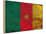 Vianmo Insegna In Legno 30X40 Cm Bandiera Kamerun Flag Of Cameroon