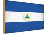 Vianmo Insegna In Legno 30X40 Cm Bandiera Nicaragua Flag Nicaragua