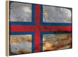 Vianmo Insegna In Legno 30X40 Cm Bandiera FäRöEr Flag Faroe Islands