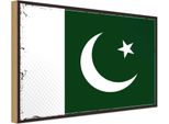 Vianmo Insegna In Legno 30X40 Cm Bandiera Pakistans Retro Flag Of Pakistan