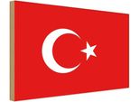 Vianmo Insegna In Legno 30X40 Cm Bandiera TüRkei Flag Of Turkey
