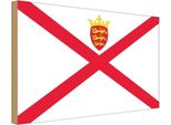Vianmo Insegna In Legno 30X40 Cm Bandiera Jerseys Flag Of Jersey