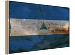 Vianmo Insegna In Legno 30X40 Cm Bandiera Nicaragua Flag Nicaragua