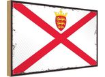 Vianmo Insegna In Legno 30X40 Cm Bandiera Jerseys Retro Flag Of Jersey