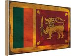 Vianmo Insegna In Legno 30X40 Cm Bandiera Sri Lanka Flag Sri Lanka