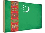 Vianmo Insegna In Legno 30X40 Cm Bandiera Turkmenistan Flag
