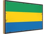 Vianmo Insegna In Legno 30X40 Cm Bandiera Gabuns Retro Flag Of Gabon
