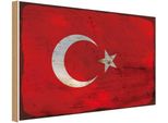 Vianmo Insegna In Legno 30X40 Cm Bandiera TüRkei Flag Of Turkey