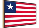 Vianmo Insegna In Legno 30X40 Cm Bandiera Liberias Retro Flag Of Liberia