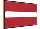 Vianmo Insegna In Legno 30X40 Cm Bandiera Lettlands Retro Flag Of Latvia