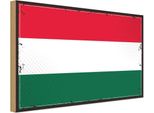 Vianmo Insegna In Legno 30X40 Cm Bandiera Ungarns Retro Flag Of Hungary