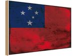 Vianmo Insegna In Legno 30X40 Cm Bandiera Samoa Flag Of Samoa