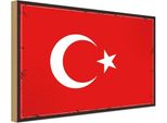 Vianmo Insegna In Legno 30X40 Cm Bandiera TüRkei Retro Flag Of Turkey