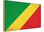 Vianmo Insegna In Legno 30X40 Cm Bandiera Kongo Flag Of The Congo
