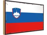 Vianmo Insegna In Legno 30X40 Cm Bandiera Sloweniens Retro Flag Slovenia