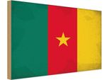 Vianmo Insegna In Legno 30X40 Cm Bandiera Kamerun Flag Of Cameroon