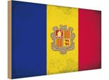 Vianmo Insegna In Legno 30X40 Cm Bandiera Andorra Flag Of Andora