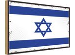 Vianmo Insegna In Legno 30X40 Cm Bandiera Israels Retro Flag Of Israel