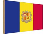Vianmo Insegna In Legno 30X40 Cm Bandiera Andorras Flag Of Andora