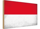 Vianmo Insegna In Legno 30X40 Cm Bandiera Monaco Flag Of Monaco