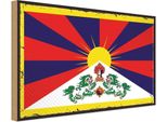 Vianmo Insegna In Legno 30X40 Cm Bandiera Tibets Retro Flag Of Tibet
