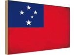 Vianmo Insegna In Legno 30X40 Cm Bandiera Samoa Flag Of Samoa