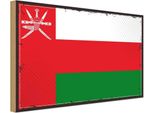Vianmo Insegna In Legno 30X40 Cm Bandiera Omans Retro Flag Of Oman