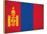 Vianmo Insegna In Legno 30X40 Cm Bandiera Mongolei Flag Mongolia