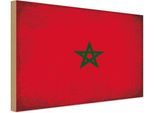 Vianmo Insegna In Legno 30X40 Cm Bandiera Marokko Flag Of Morocco