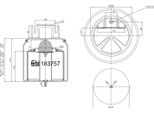 Febi Bilstein Soffietto Pneumatico Soffietto 183757 Anteriore Per Volvo Fh 262 628 Mm 225 258 Mm