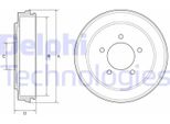 2X Delphi Tamburo Freno BF600 Per Jeep Compass (MK49) Per Chrysler Sebring (Js)