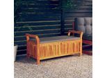 The Living Store Panca Da Giardino Con Cuscini 126 Cm In Legno Massiccio Di Acacia